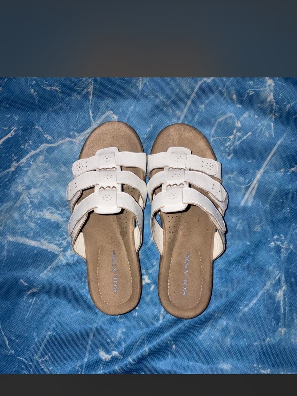 Comfort Slide Sandals in White